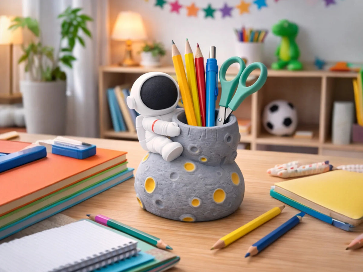 Pot à crayons Astronaute – Organiseur de bureau pour enfants - Bébé Print