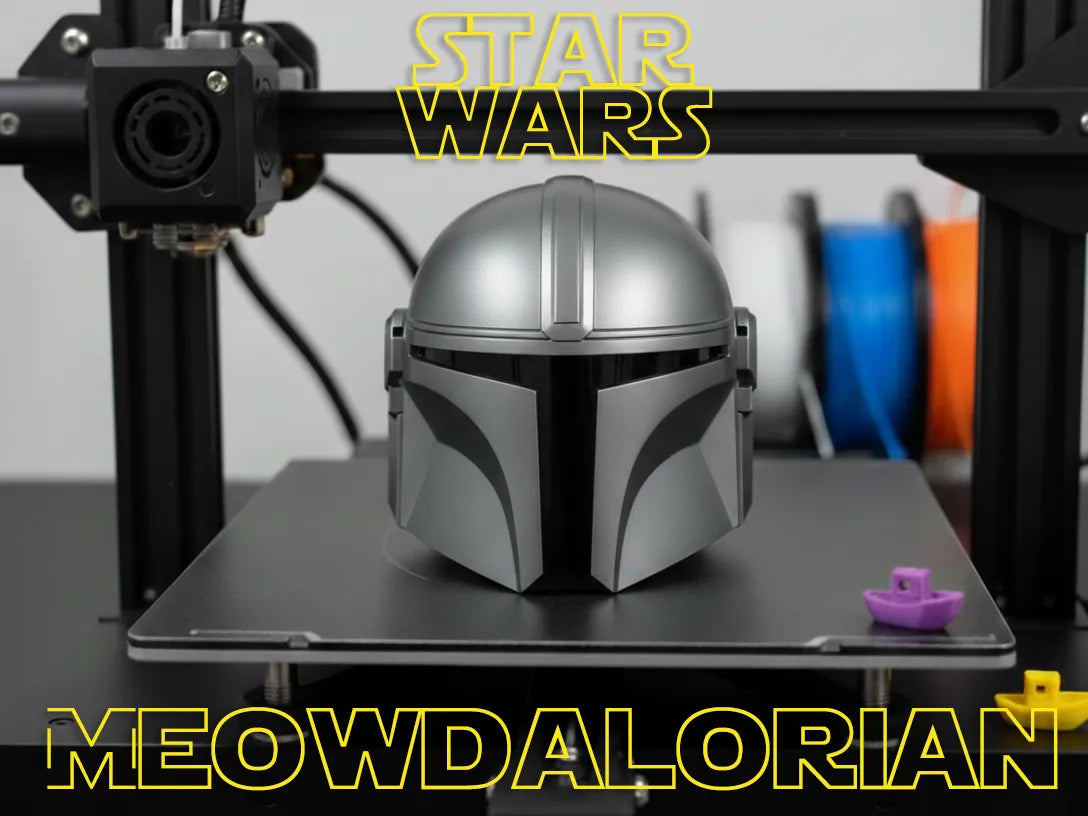 The Meowdalorian – Casque de chat Mandalorien - Cosplay Print