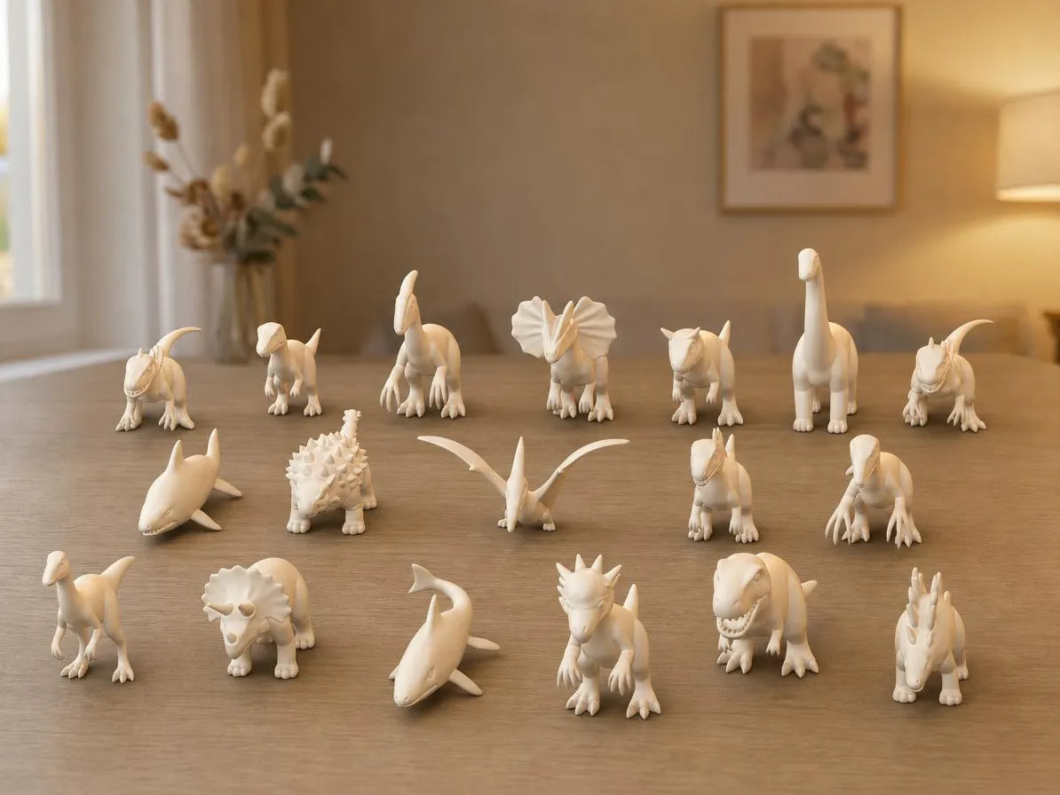 Collection complète de dinosaures - Maquette Print
