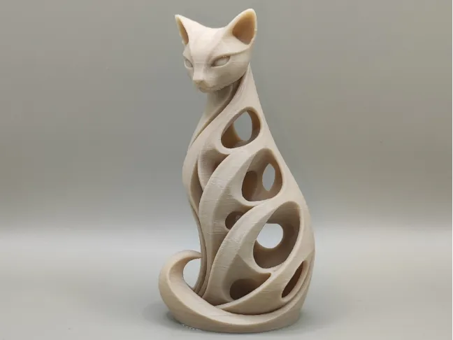 Sculpture de chat abstraite - Art Print