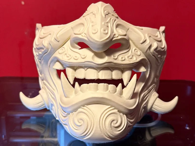 Masque Oni ornemental demi-visage (portable) - Cosplay Print