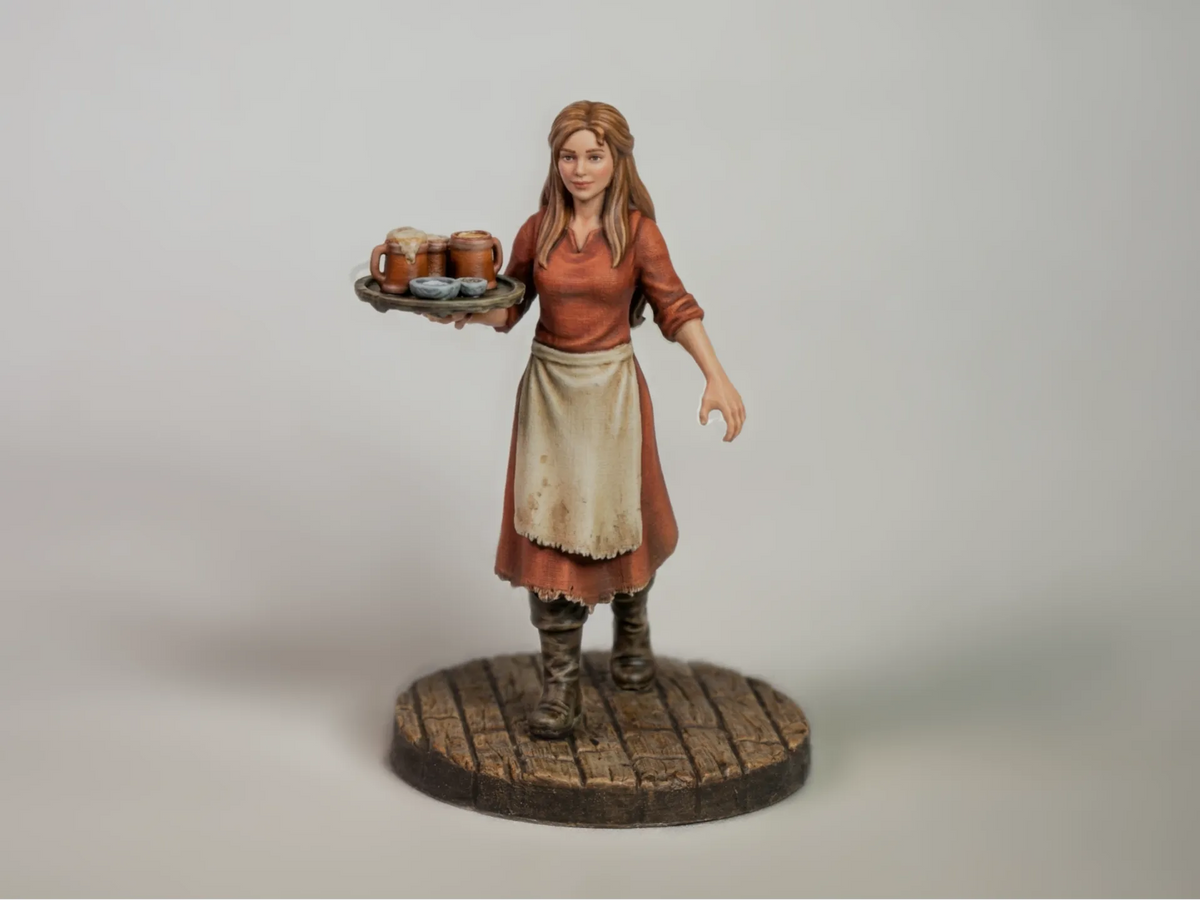 Serveuse de taverne - Miniature D&D - Jeux Print