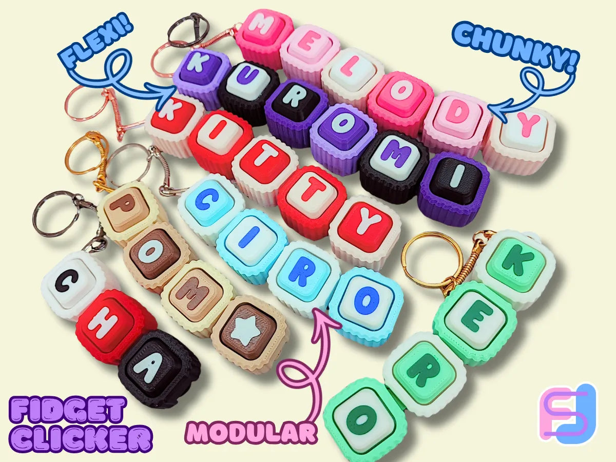 Jouet articulé modulaire Fidget Clicker Flexi - Jeux Print