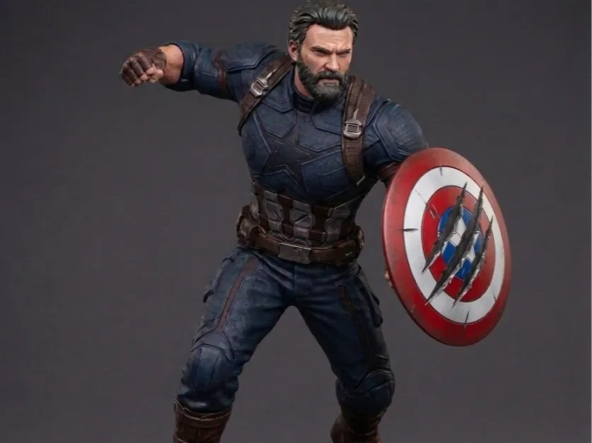 Captain america se battant - Geek Print