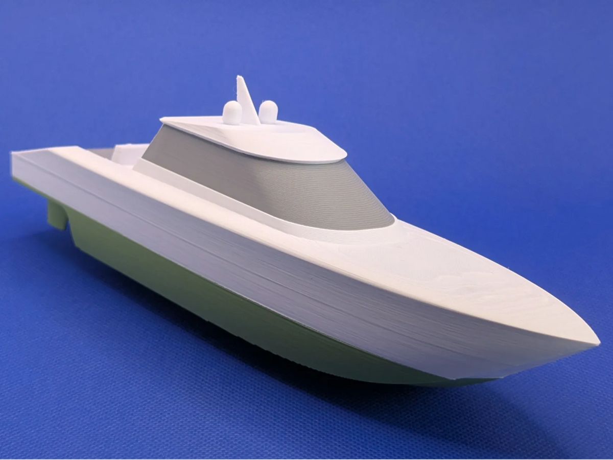 Yacht à moteur pour baignoire (flottable) - Maquette Print