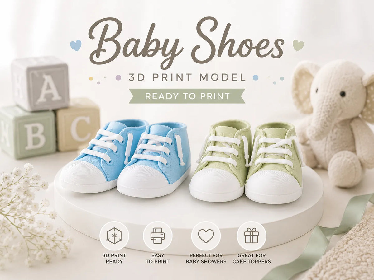 Chaussures de gâteau de baby shower - Bébé Print