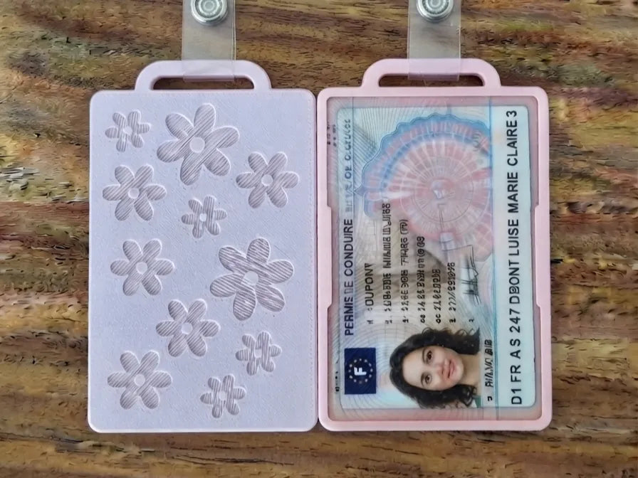 Porte-carte d'identité à motif floral - NFC Print
