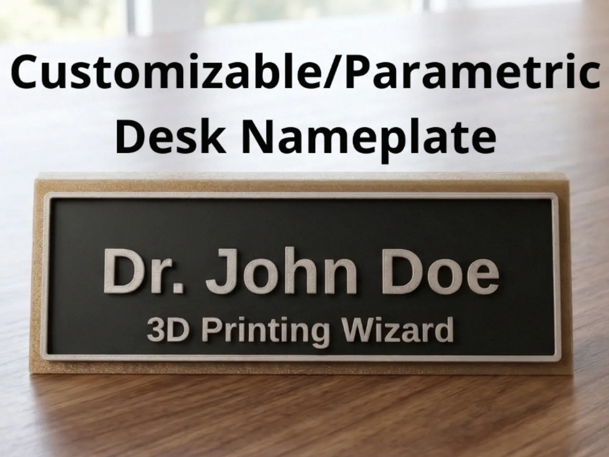 Plaque nominative de bureau personnalisable/paramétrique - NFC Print