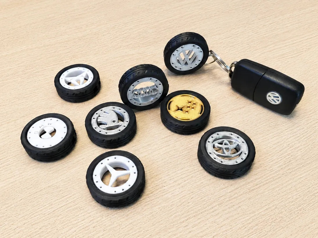 Porte-clés rotatifs de jante de voiture imprimables sur place - Auto Print