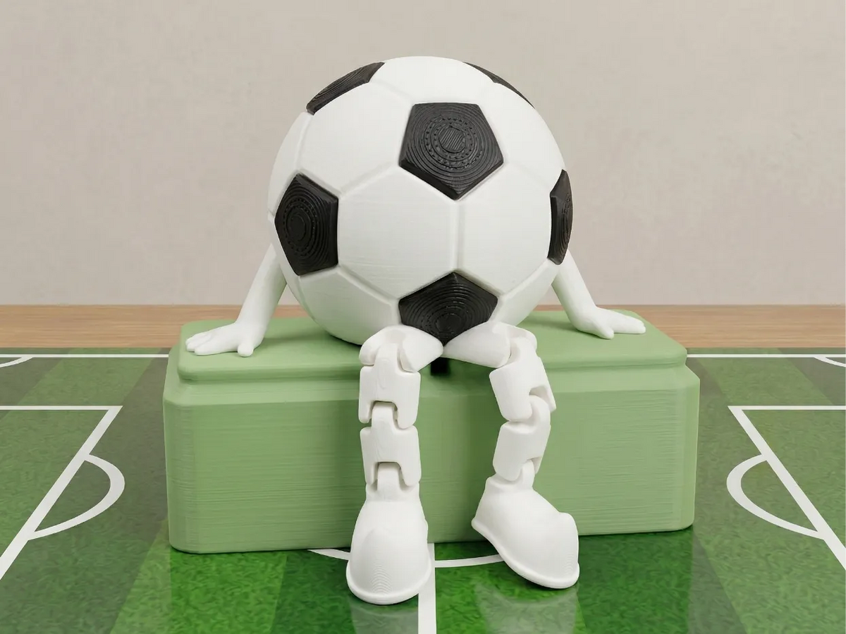 Peluche ballon de foot articulée - Sport Print
