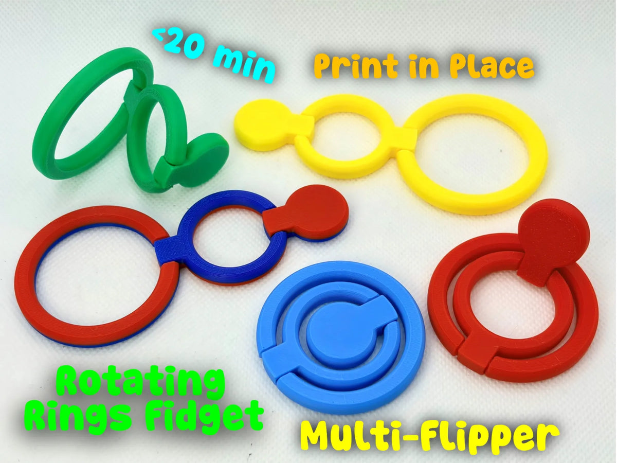 Fidget à anneaux rotatifs multi-flips (< 20 min) - Bijoux Print