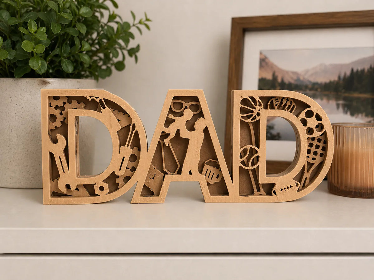 Décoration superposée pour la fête des pères - Cadeau Print
