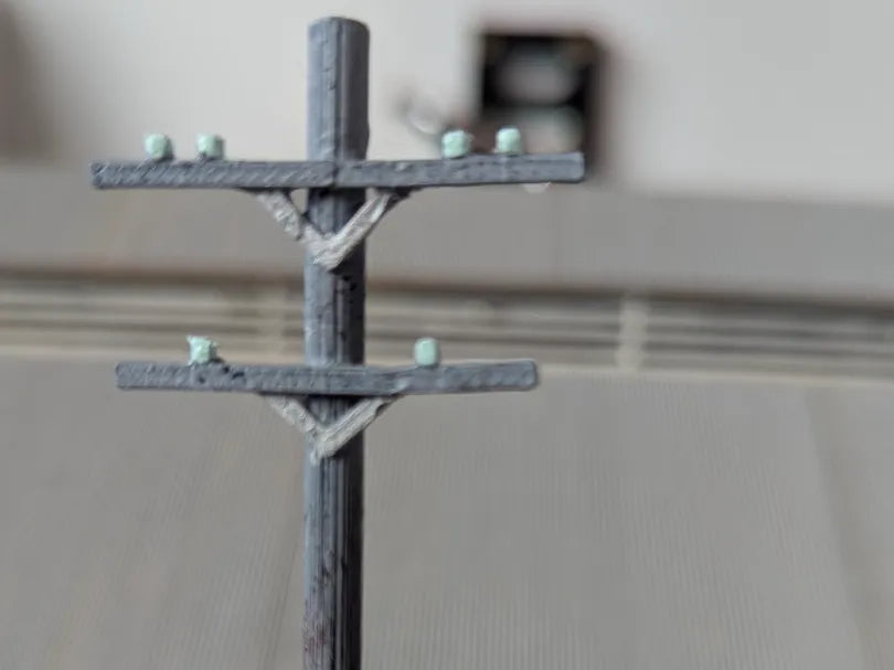 Poteau téléphonique à l'échelle HO - Maquette Print