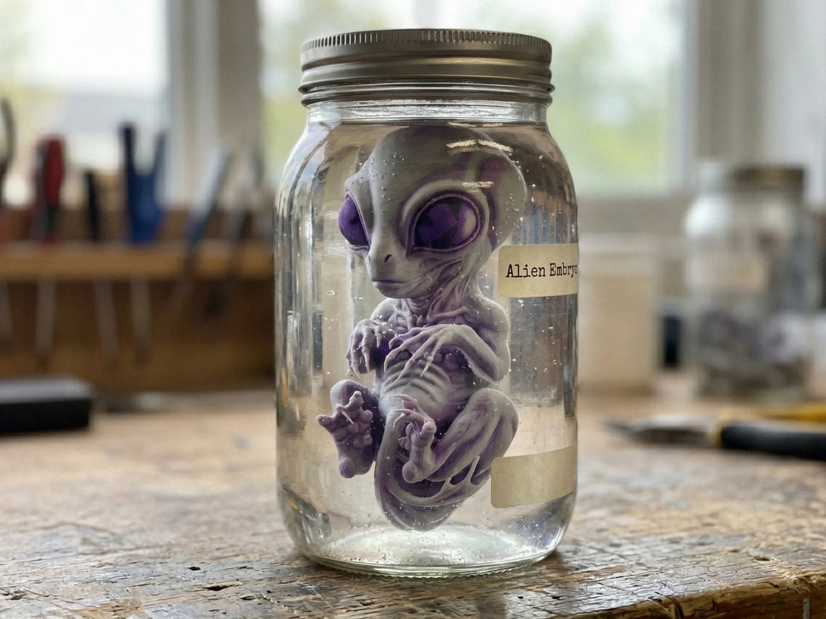 Embryon d'Alien en bocal – Décor de laboratoire d'horreur - Geek Print