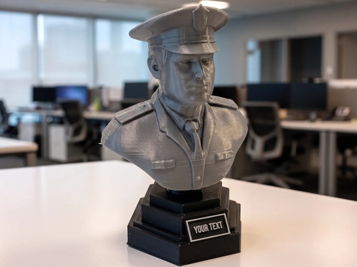 Buste de policier avec texte personnalisé - Figurine Print