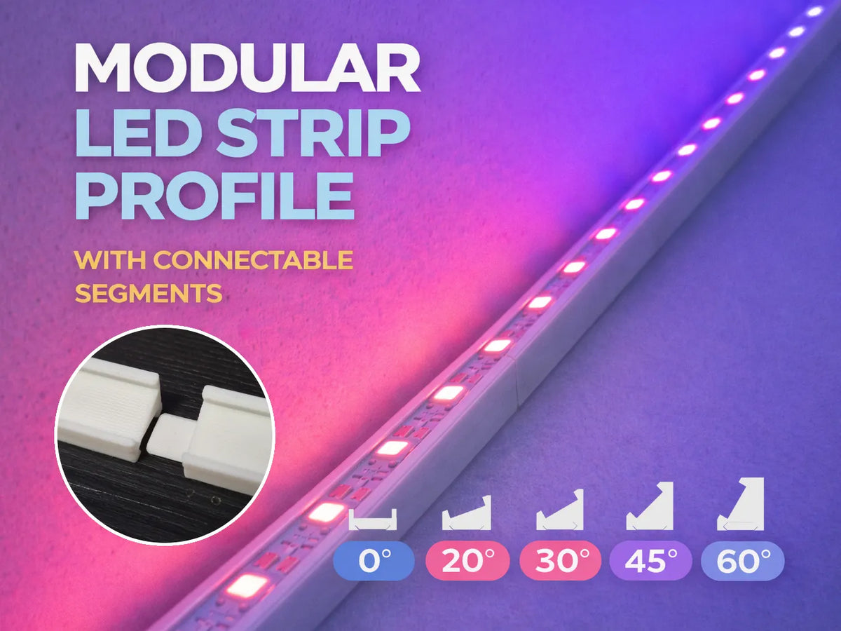 Profilés de bandeaux LED (0° / 20° / 30° / 45° / 60°) - Lumière Print