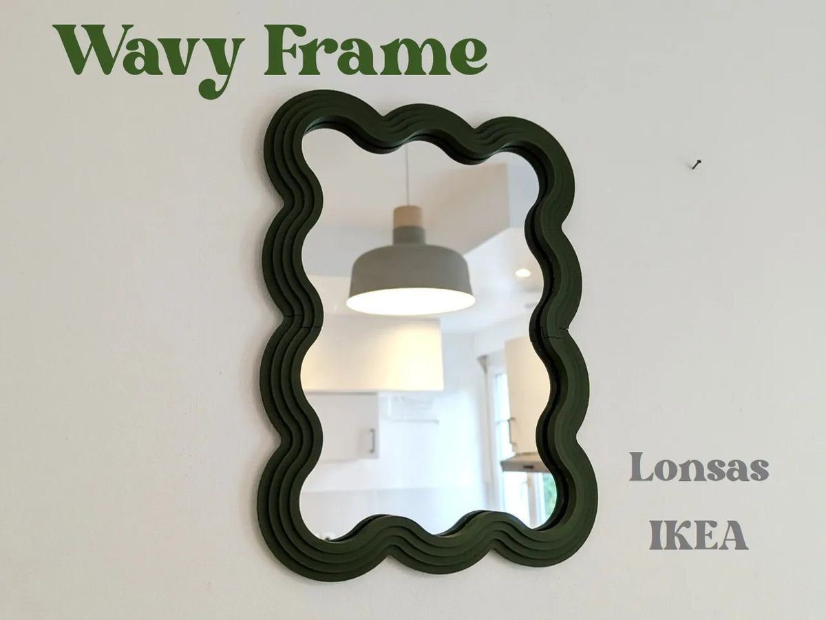 Cadre de miroir décoratif ondulé Lonsas Ikea - Beauté Print