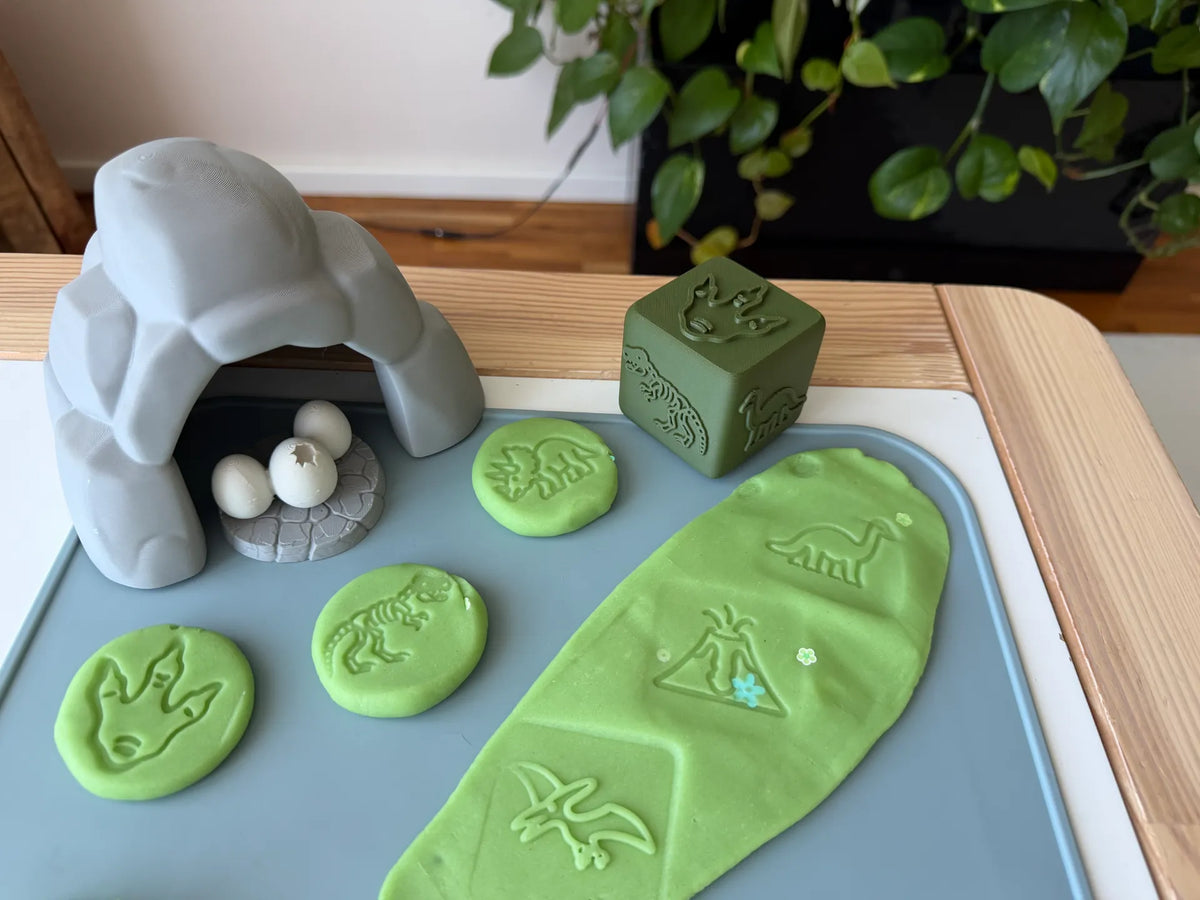 Cube de pâte à modeler - Dinosaures - Maquette Print