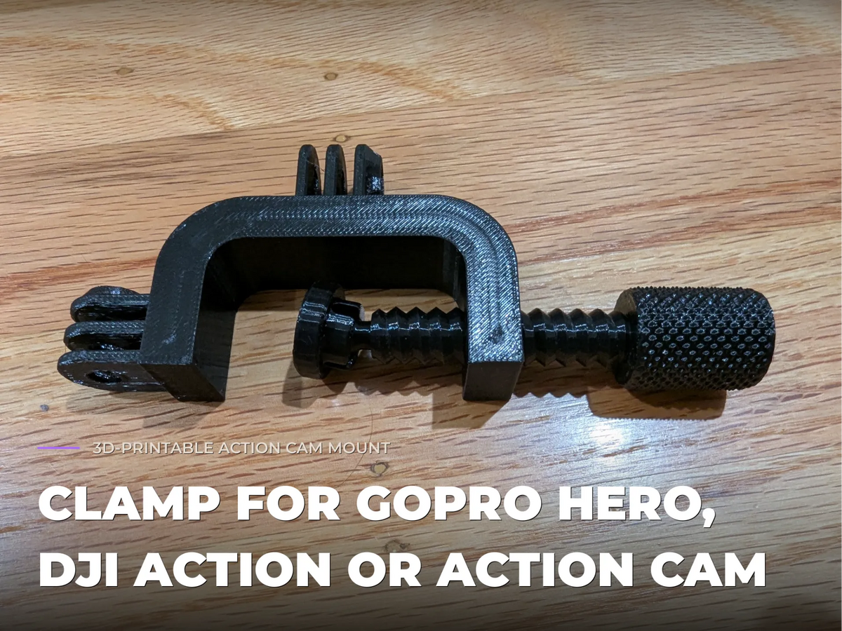 Pince pour GoPro Hero, DJI Action ou caméra d'action - Vélo Print