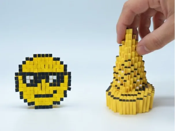 Pixel Art Émoji Cool - Jouet Fidget Slime - Geek Print