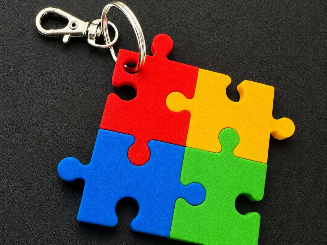 Porte-clés Puzzle Autisme Entrelacé - Jeux Print