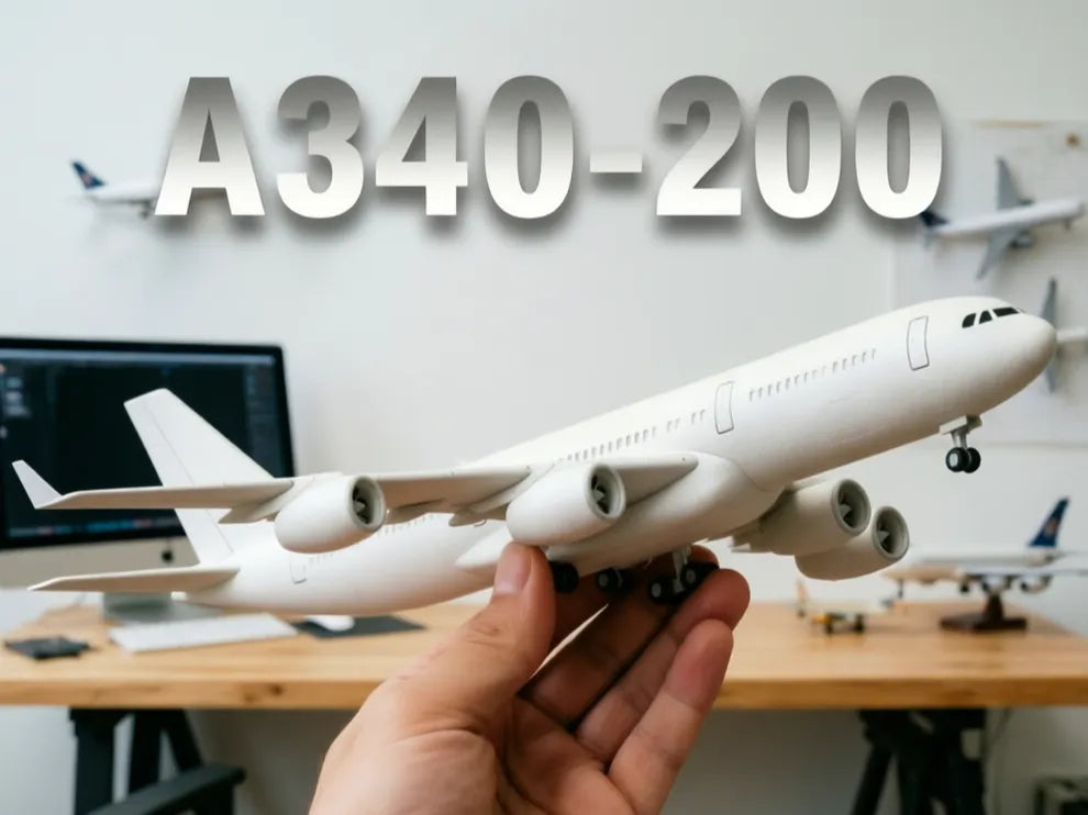 Avion de ligne Airbus A340-200, maquette d'avion - Maquette Print