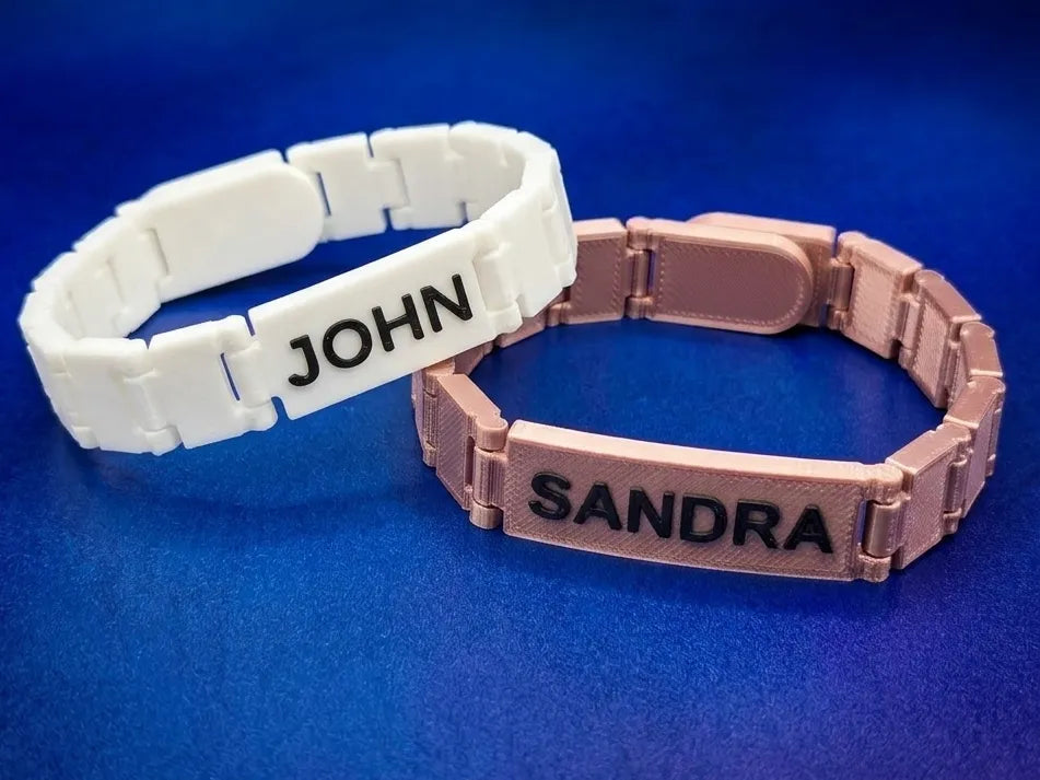 Bracelet à manille personnalisable avec votre texte - Bijoux Print