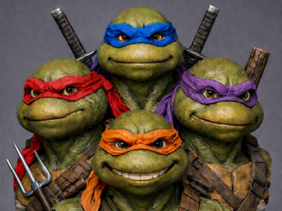 TMNT Style Film Années 90 – Buste pour Exposition & Peinture - Cosplay Print