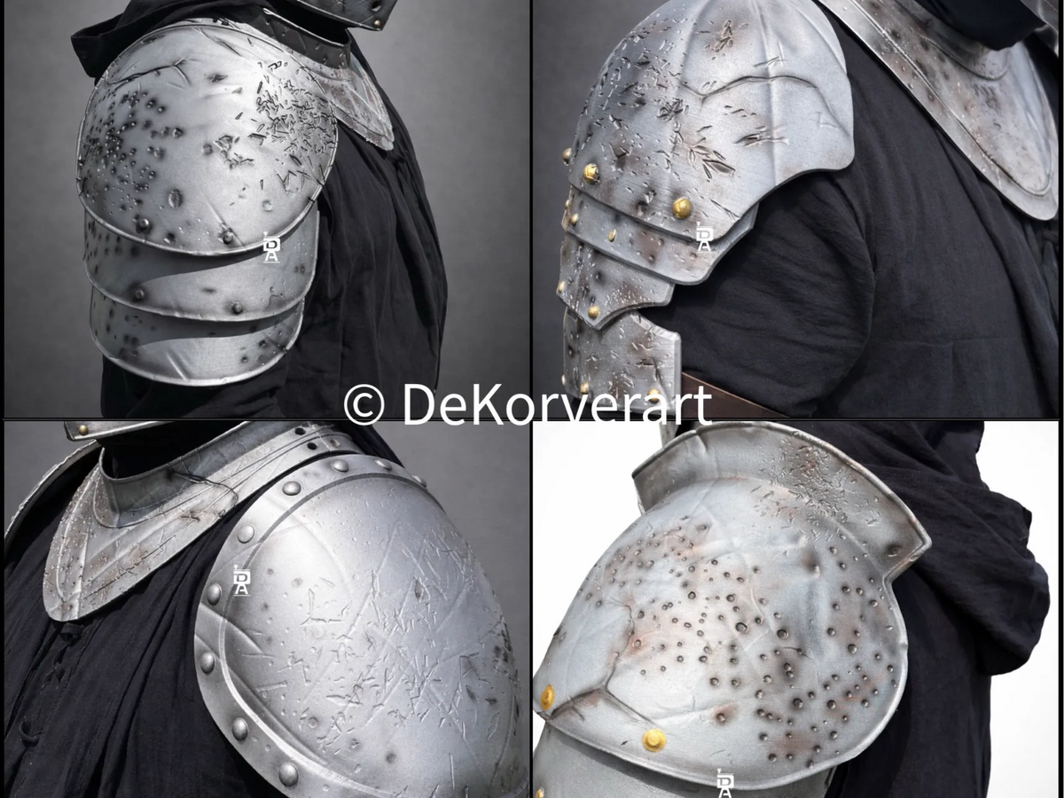 Armure d'épaule médiévale endommagée - Cosplay Print