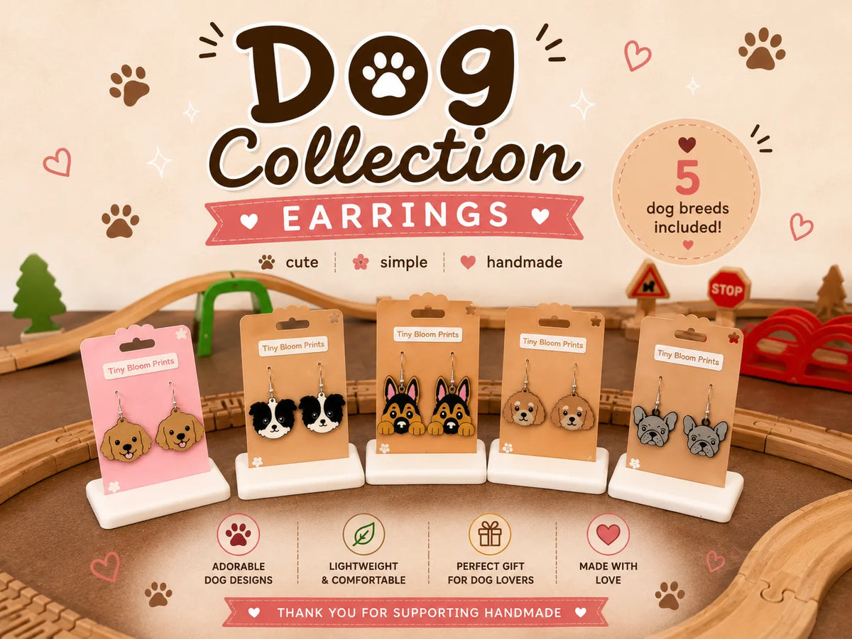 Boucles d'oreilles collection chiens mignons - Geek Print