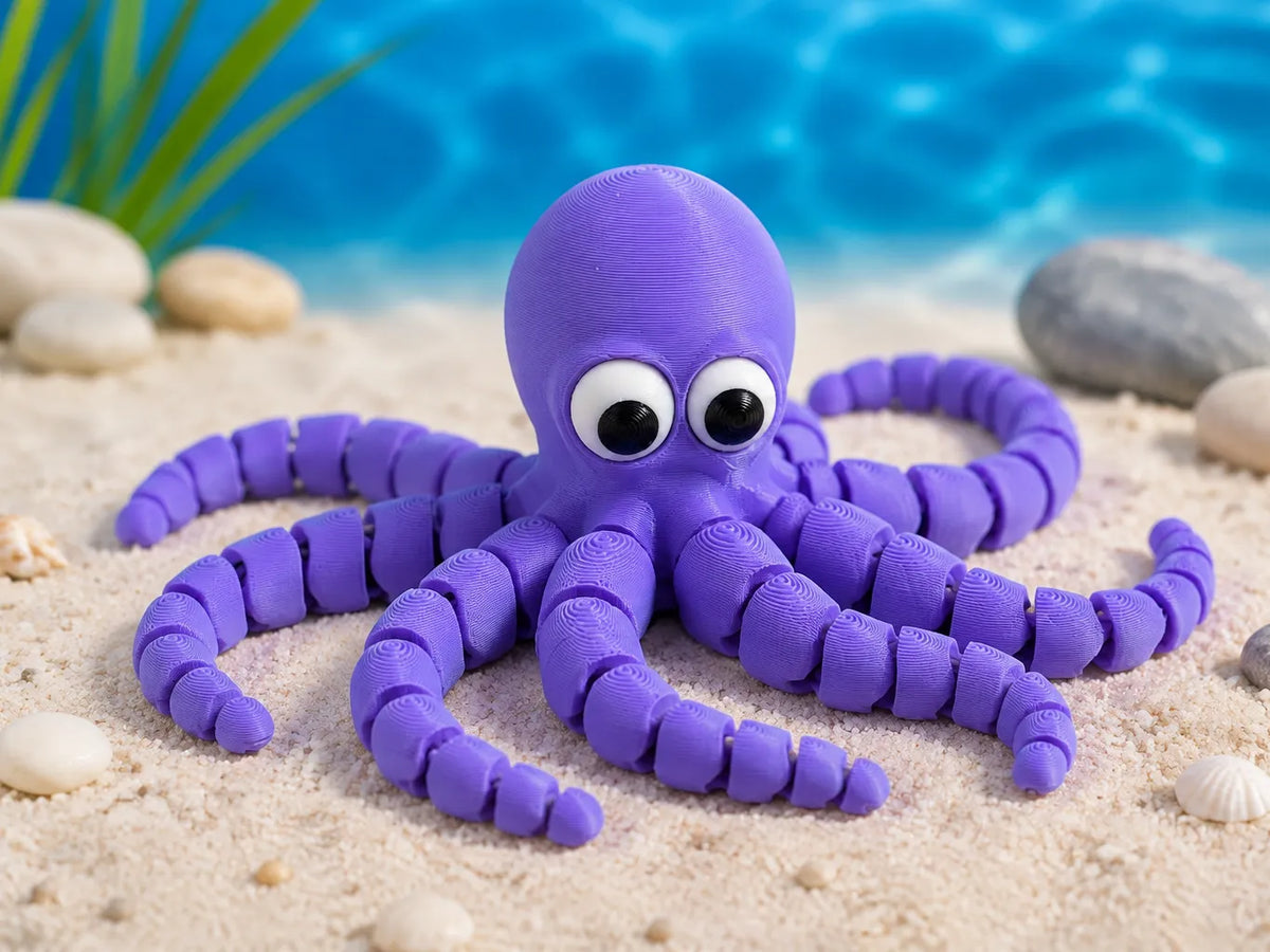Poulpe Flexi Mignon – Jouet Fidget Articulé - Figurine Print