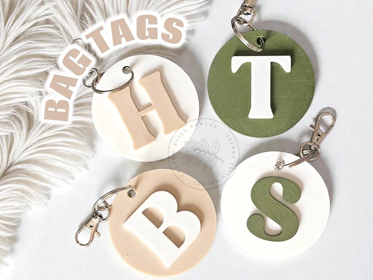 Porte-clés Initial pour sac – Alpha Complet – 3dMakerICT - Cadeau Print