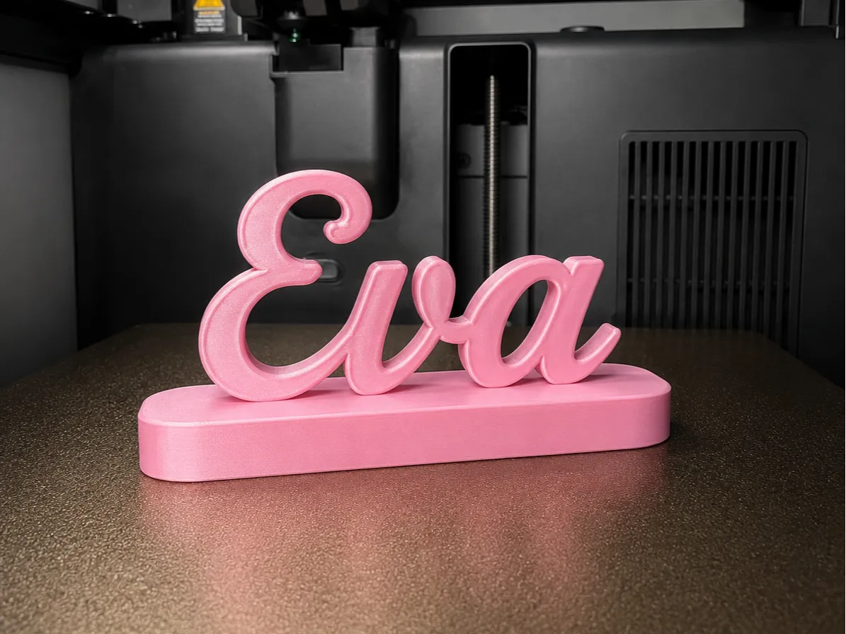 Support de nom à script personnalisé – Décoration de bureau élégante - Cadeau Print