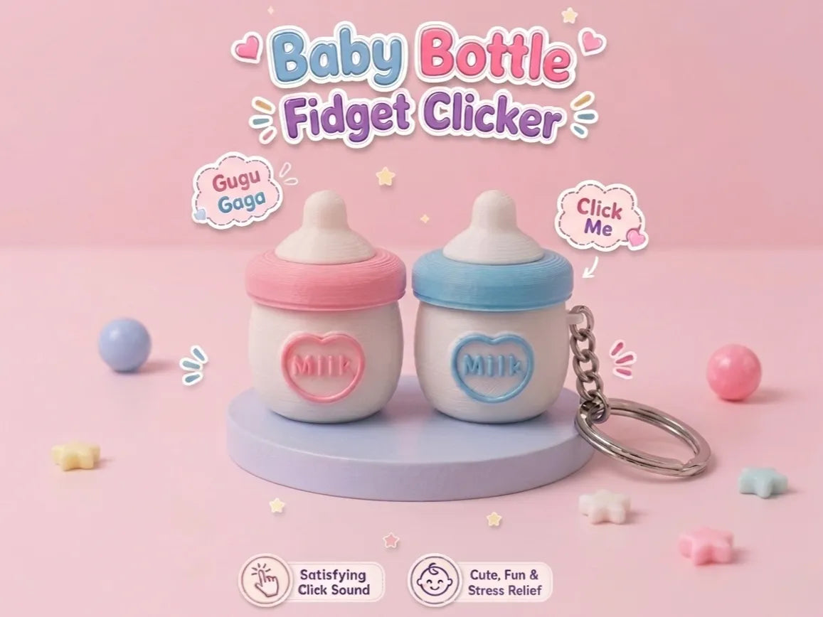 Clicker Fidget Biberon - Bébé Print