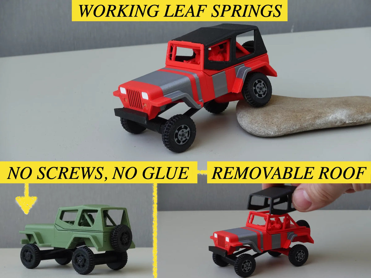Mini offroader Y-J années 90, suspension, remorque et bateau - Auto Print
