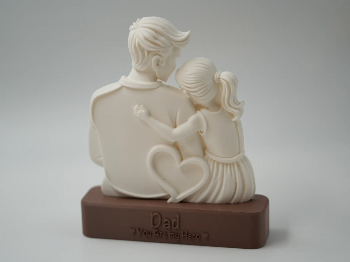 Figurine Papa et Fille – Cadeau Fête des Pères - Cadeau Print