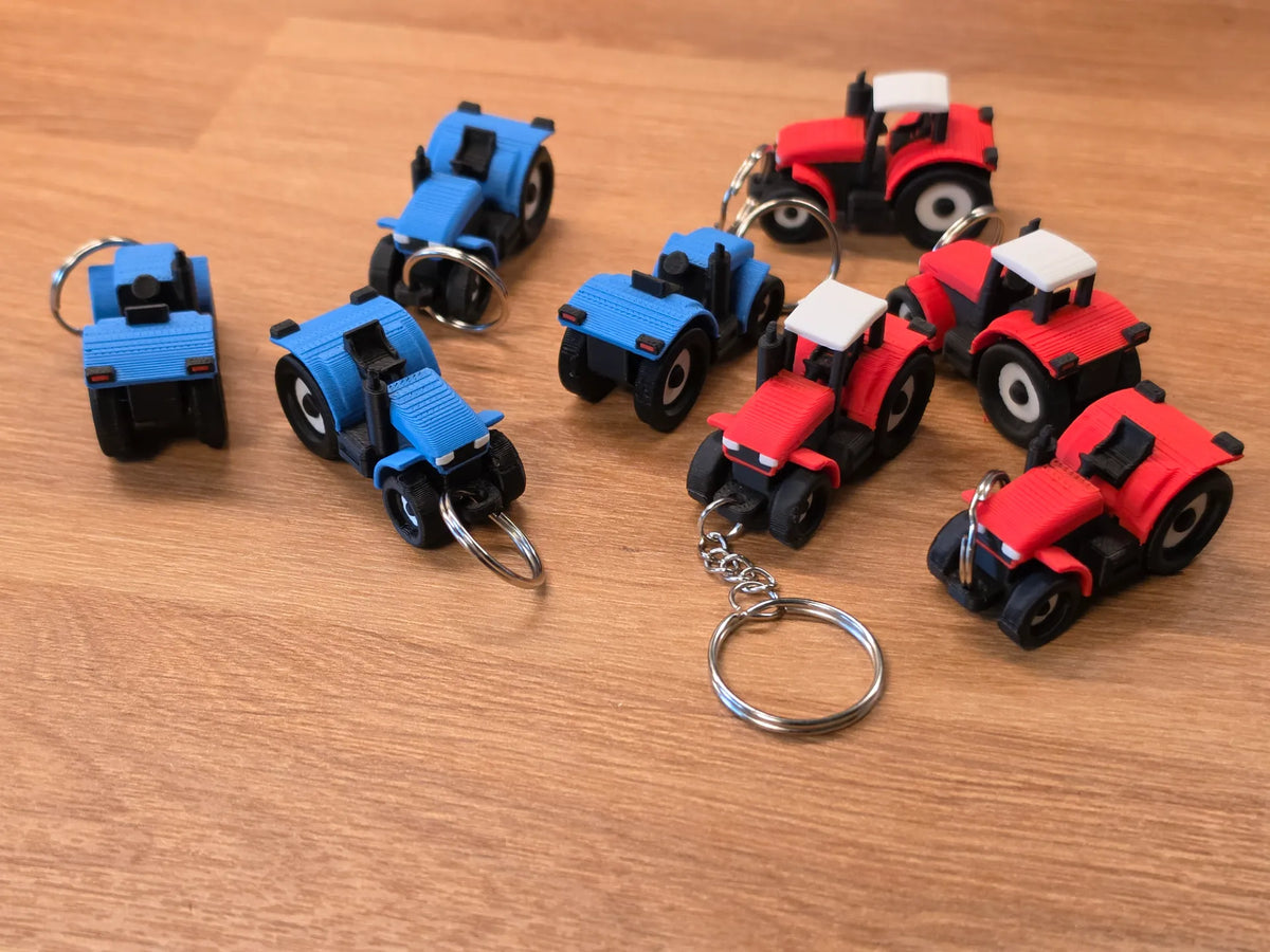 Porte-clés mini tracteur avec roues mobiles - Auto Print