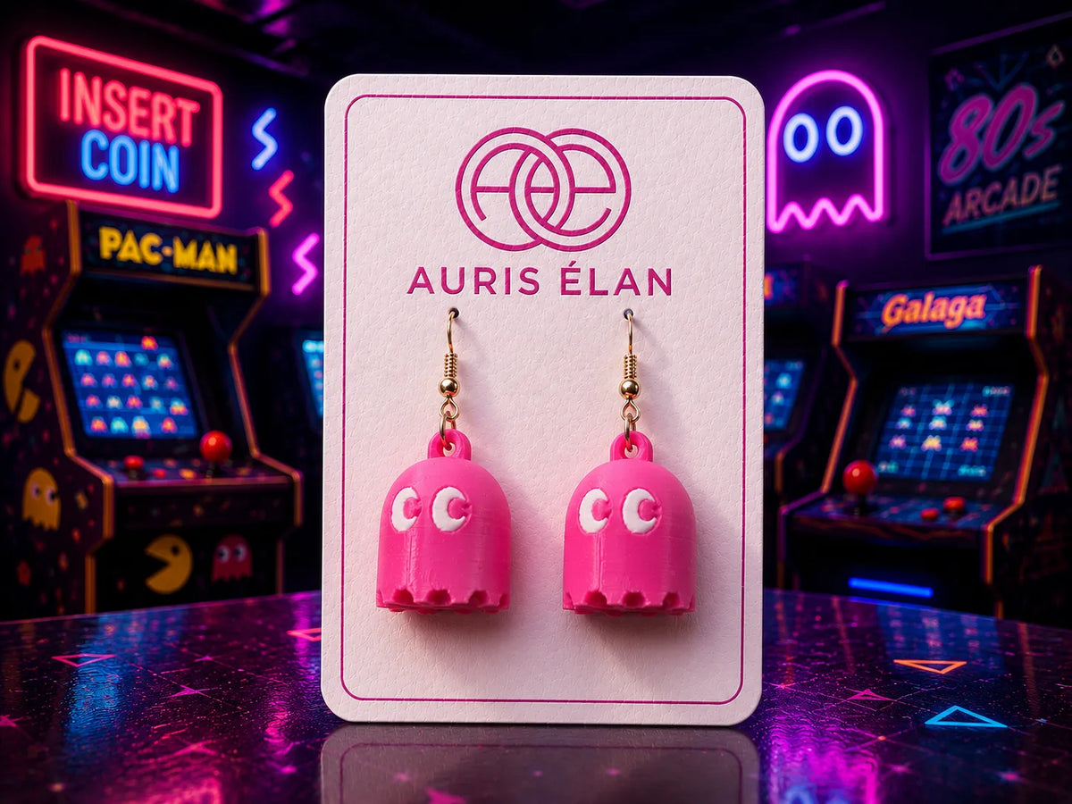 Boucles d'oreilles Fantôme Pac-Man - Bijoux Print