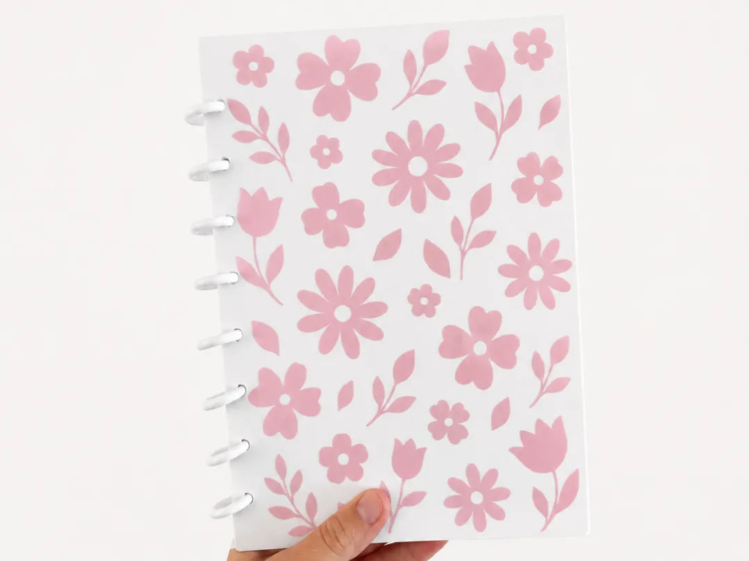 Agenda-carnet à disques fleuri – A5 Rechargeable - Voyage Print