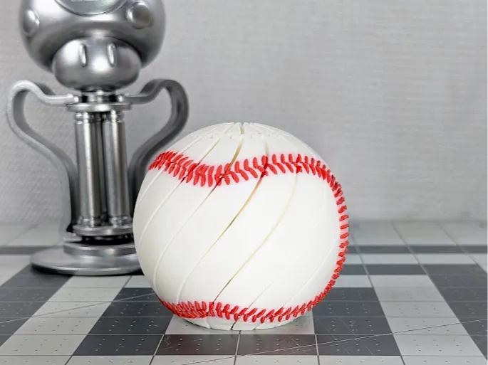 Balle de baseball torsadée pleine grandeur (15 tranches) - Sport Print