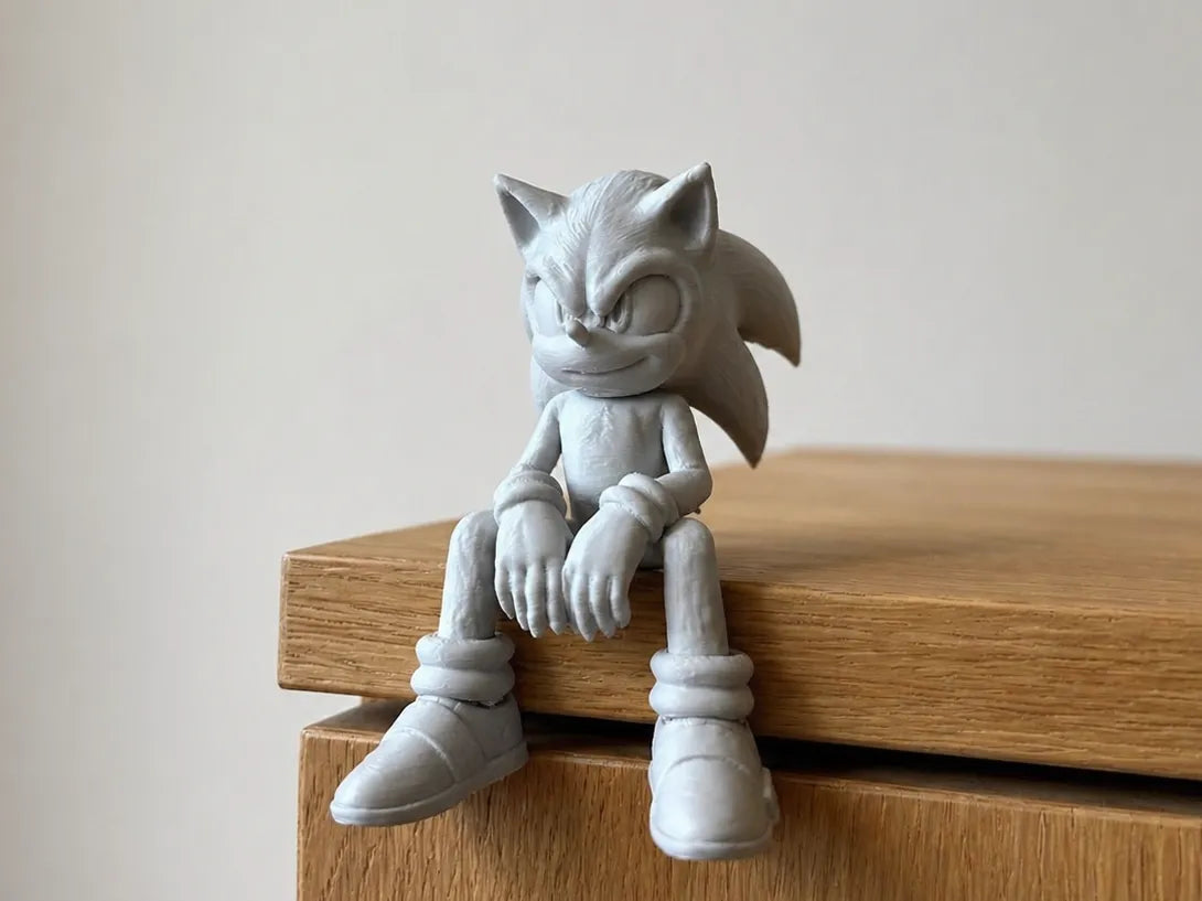 Figurine Sonic Assis sur le Bord - Figurine Print