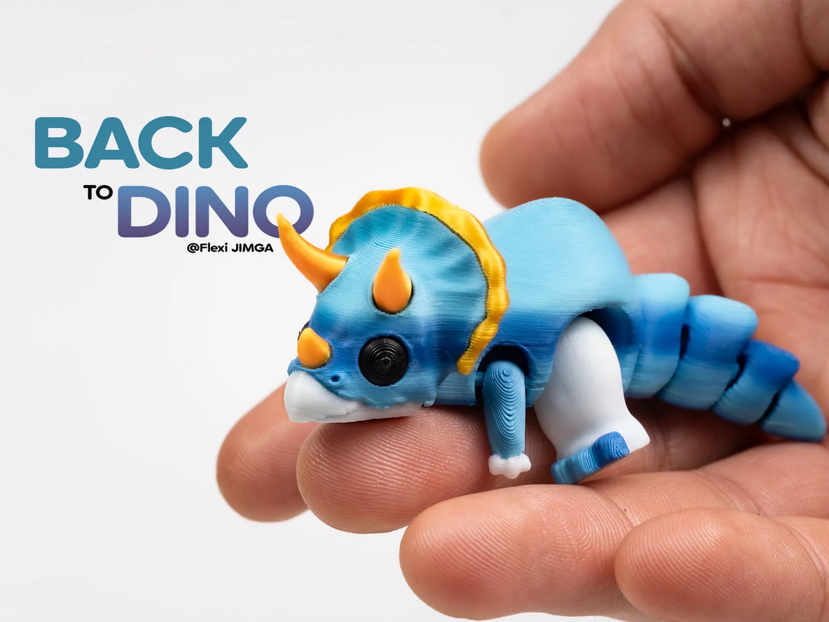 Flexi Triceratops Dinosaure Mini - Maquette Print