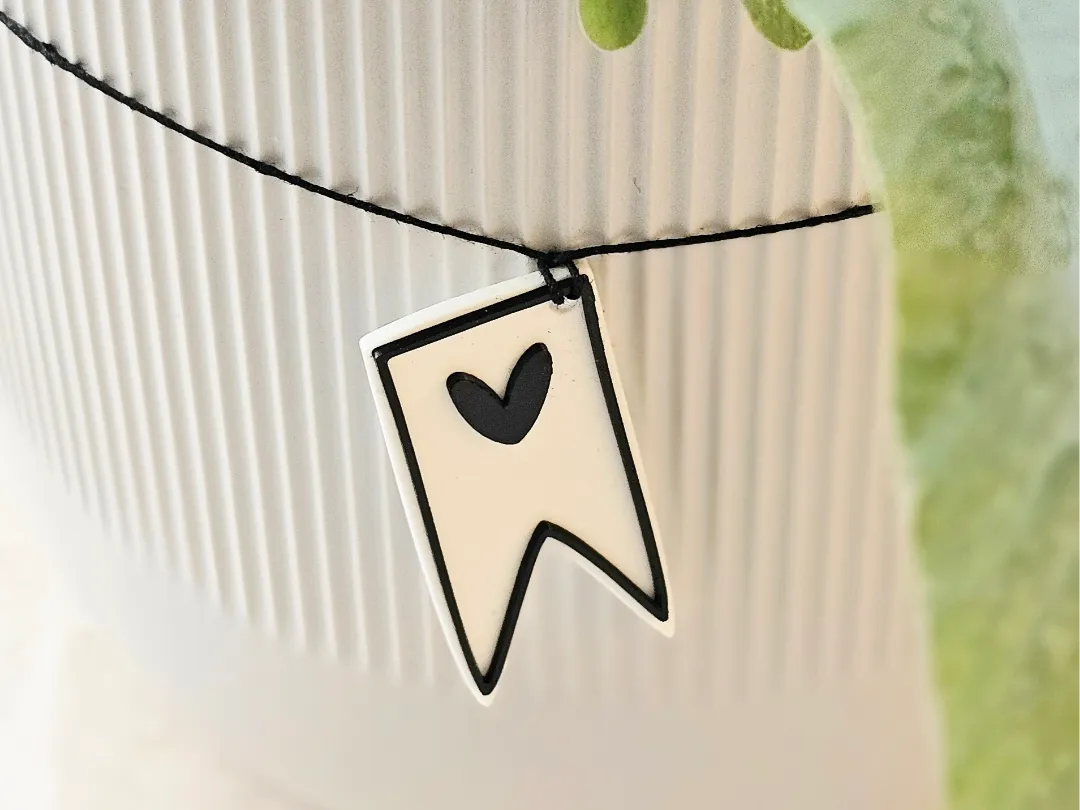 Mini Étiquette Drapeau – Étiquette Cadeau Imprimée en 3D avec Cœur - Fêtes Print