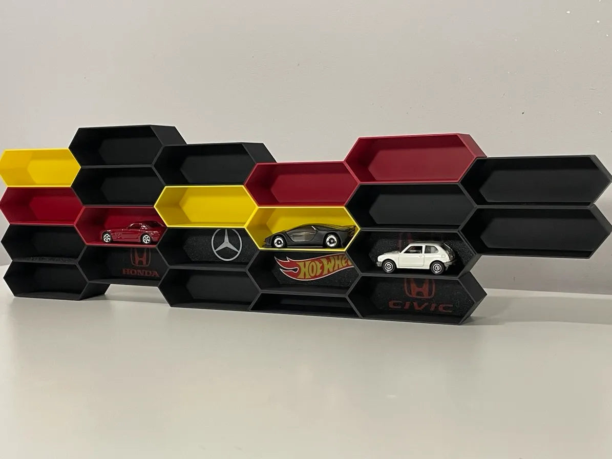 Étagère/Boîte d'affichage hexagonale modulaire pour voiture 1/64 - Auto Print