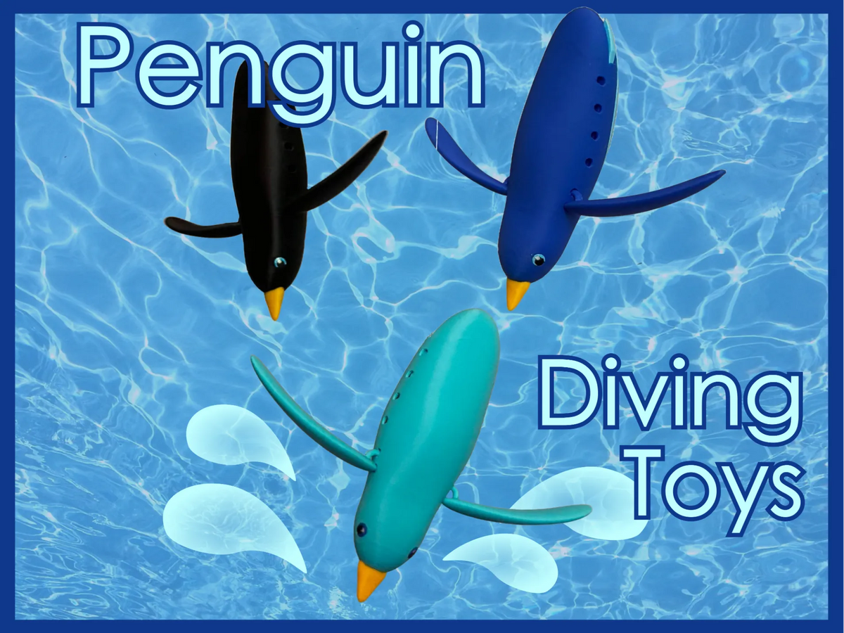 Jouet de piscine plongeur pingouin - Sport Print