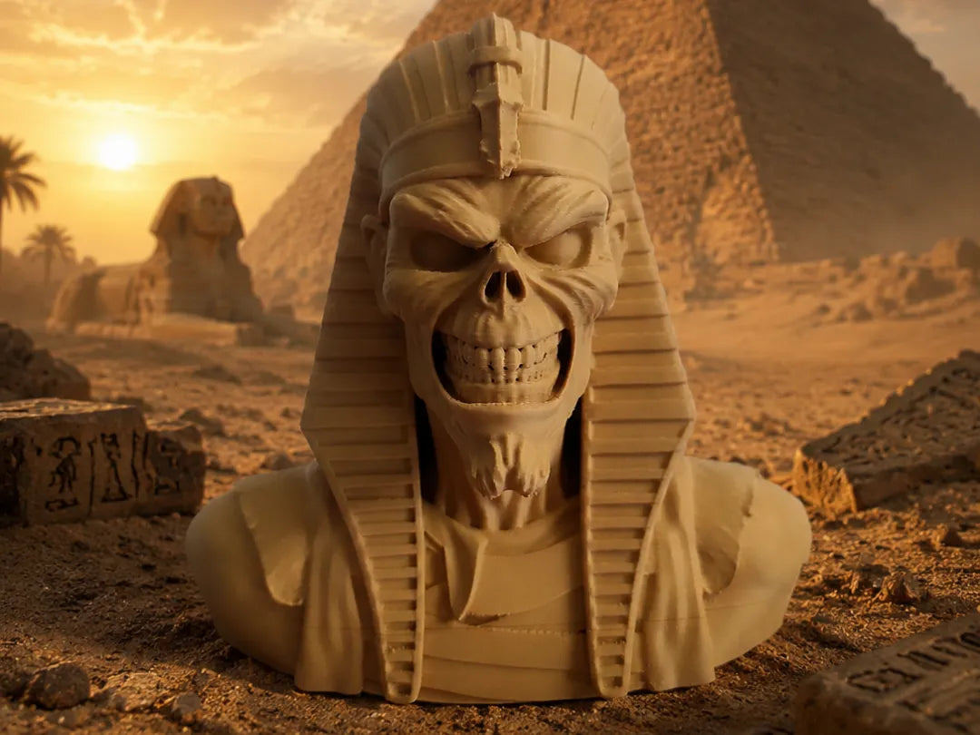 Buste de pharaon Eddie Iron Maiden (Sculpture) - Maquette Print