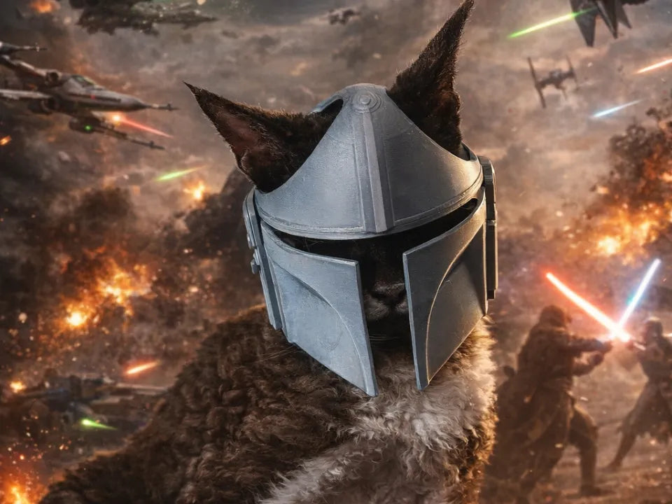Casque de chat Mandalorien – Mignon Mashup Sci-Fi - Cosplay Print