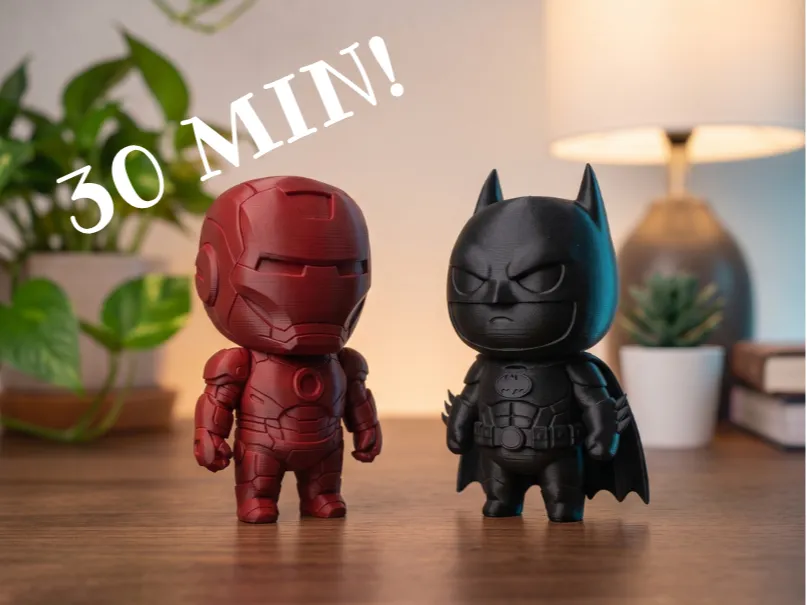 Les super-héros les plus mignons - Ironman et Batman - Geek Print