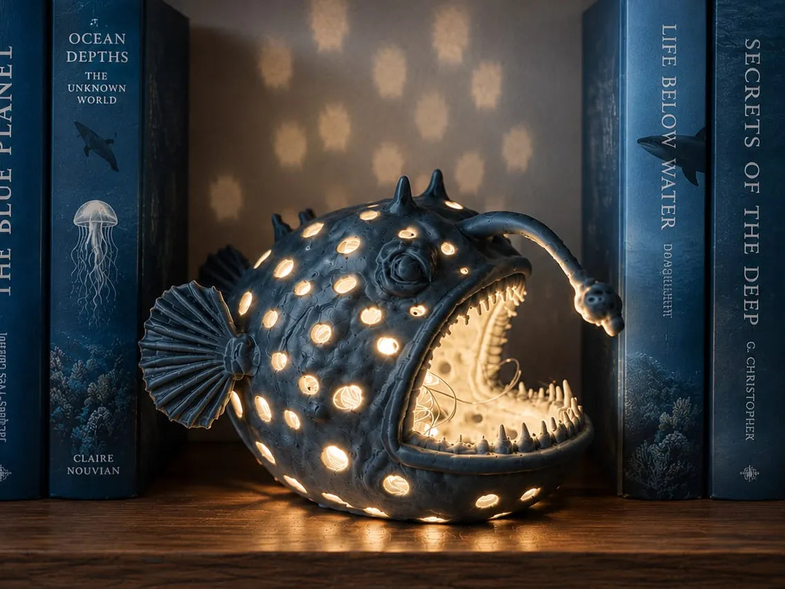 Lanterne Lumineuse Baudroie Lampe LED des Grands Fonds Marins - Maison Print