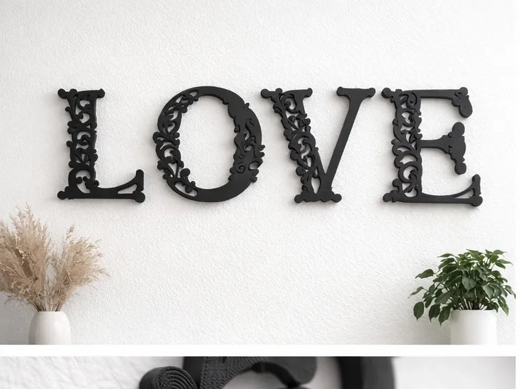 Alphabet Ornemental – Lettres Florales, A - Z - Art Print